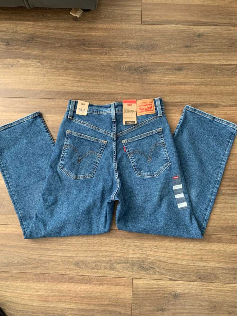 Levi's Ribcage Straight-Leg ankle women’s Denim Jeans - Blue size 30X27” - Picture 3 of 6